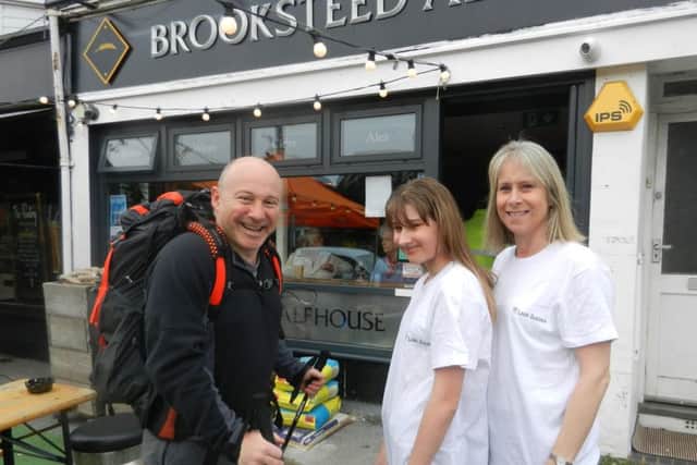 Simon Donlevy with his niece Lucy, who was born with coloboma, and sister-in-law Cara Croke, a trustee of Look Sussex