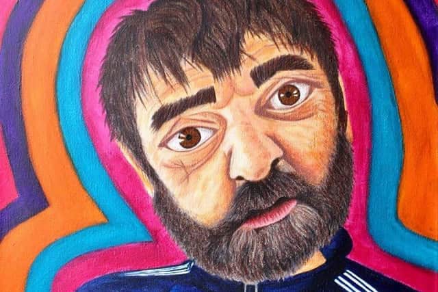 A painting of Terry Dumbrell by Nancy Taylor