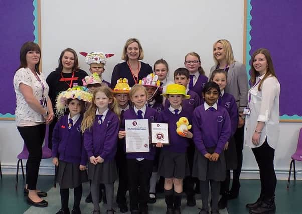 Hastings and Rye MP Amber Rudd presented  the school with its award on Friday, April 5