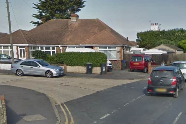 The collision happened at the junction of Seaside Road and Freshbrook Road in Lancing. Picture: Google Street View
