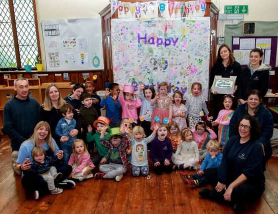 Birthday celebrations at the New Montessori Pre-School. Pic: Chris Robinson SUS-191104-120318001