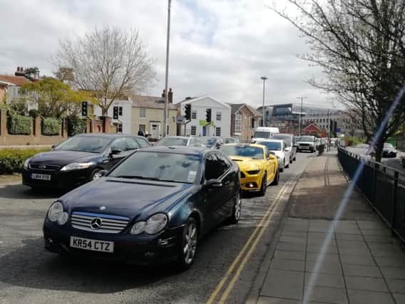 Traffic chaos in Horsham