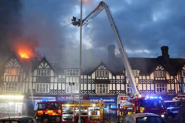 Firefighters from across the county were sent to the blaze in Rectory Road, Worthing. Picture: Eddie Mitchell