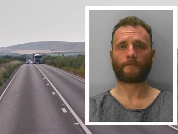 Iraq veteran James French was spotted driving on the wrong side of the A27. Picture: Sussex Police/Google Streetview