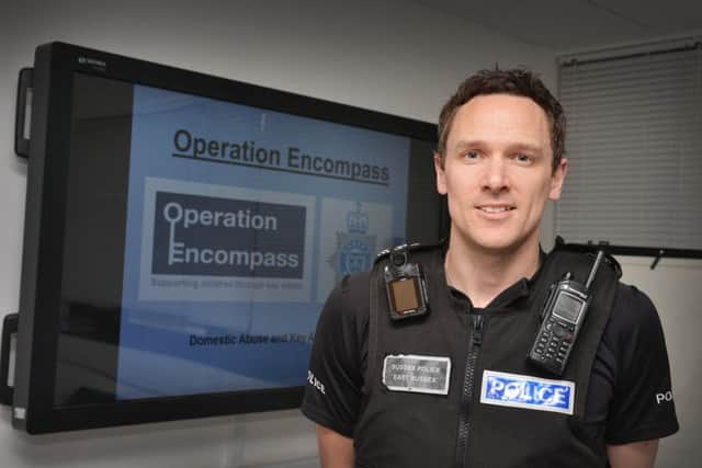 Rob Adams, who is running Operation Encompass. Pictured at Hastings Police Station.