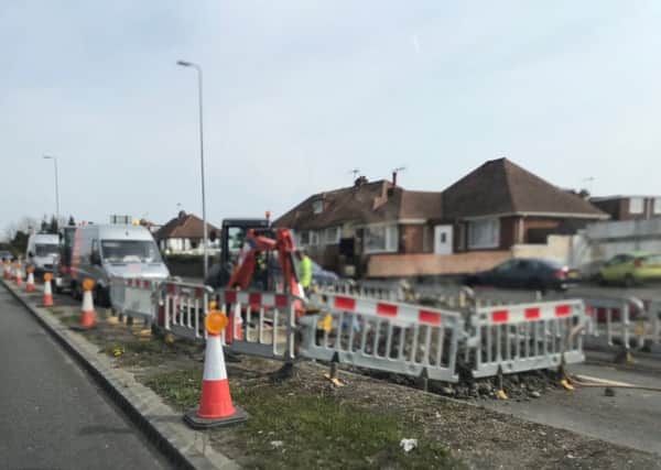 The emergency gas works have caused long delays between Worthing and Shoreham
