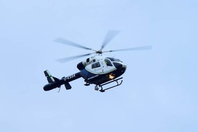Police said a 13-year-old was airlifted to hospital after a collision with a car in St Leonards