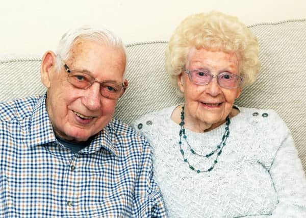 Pat and Ron Wood on their 70th wedding anniversary. Photo by Derek Martin DM1941863a