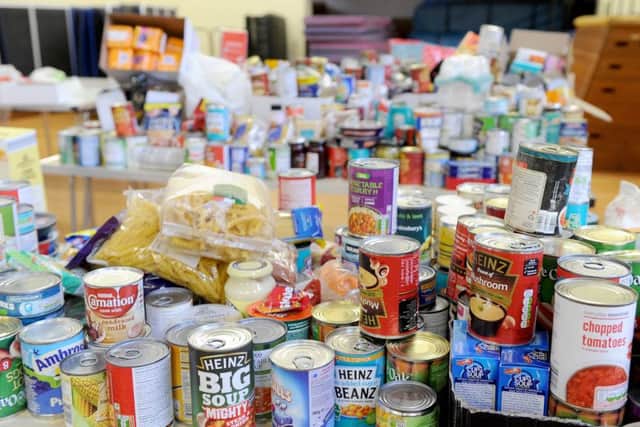 Tins and dried food are donated