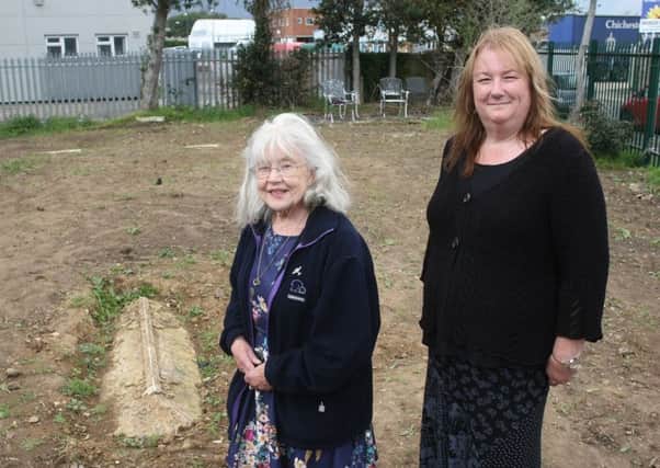 Rustington historian Mary Taylor, left, approached Sue Sula, right, to do something about the graveyard. Photo by Derek Martin