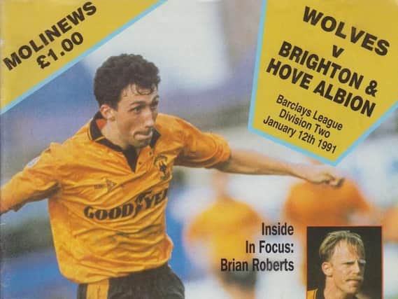 The front cover of the programme when Brighton met Wolves in 1991.