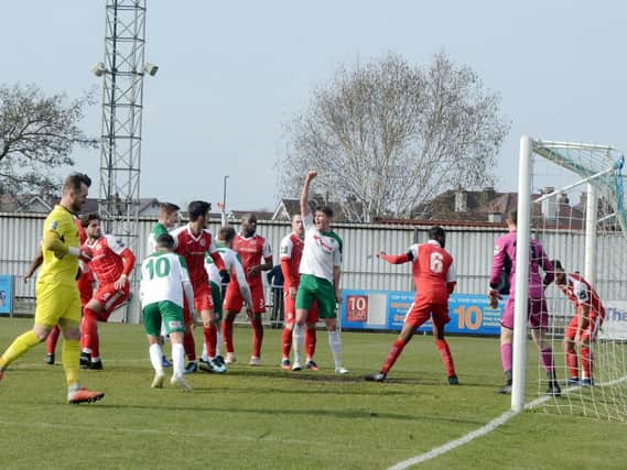Late pressure paid off for Bognor against Harlow / Picture by Kate Shemilt