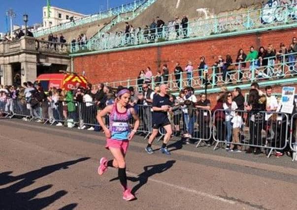 Camber resident Sophie Smith competing in the  Brighton Half Marathon SUS-190423-104207001