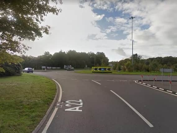 The collision happened on the A22 near the Gleneagles roundabout in Hailsham. Picture: Google Streetview