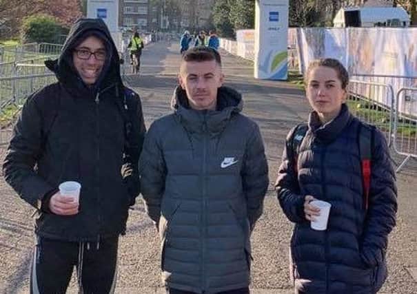 Gary Foster, Ross Skelton and Lizzie Clarke at the Brighton Marathon Weekend. Picture courtesy Terry Skelton