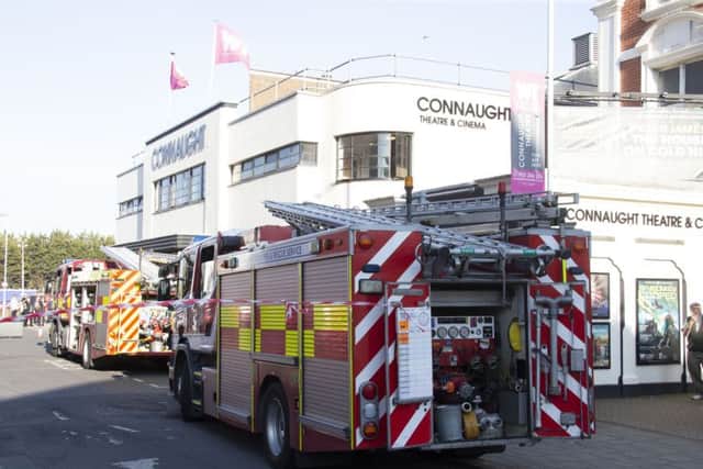 Firefighters at the Connaught Theatre