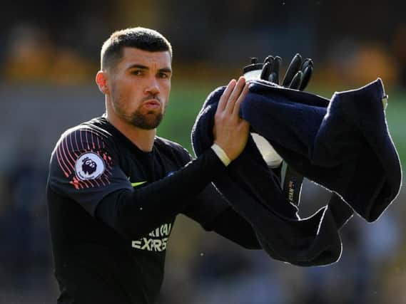 Mathew Ryan applauds the Brighton fans after Saturday's draw at Wolves. Picture by Getty Images
