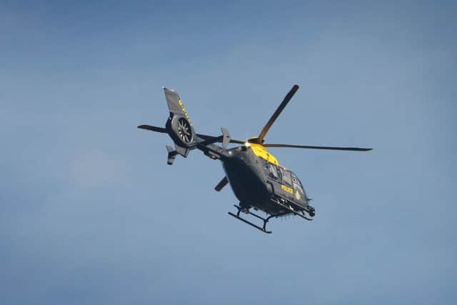 The Sussex Police helicopter was sent to the incident