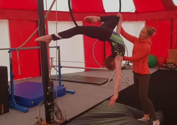 Learning aerial skills at circus