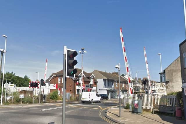 The police pursuit came to a halt at West Worthing level crossing. Picture: Google Street View