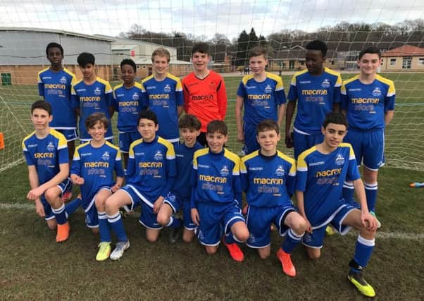 The Claremont School team which is through to the English Schools' FA Boys' Under 13 PlayStation Small Schools' Trophy final