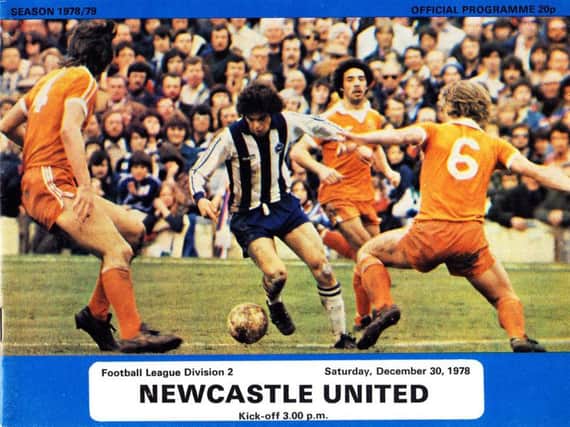 The front cover of the Brighton v Newcastle programme in 1978