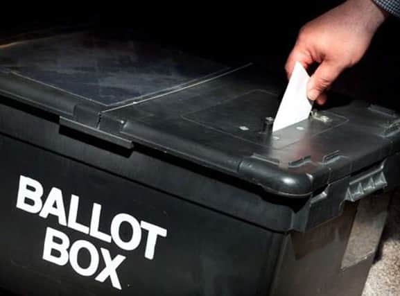 a picture of a ballot box