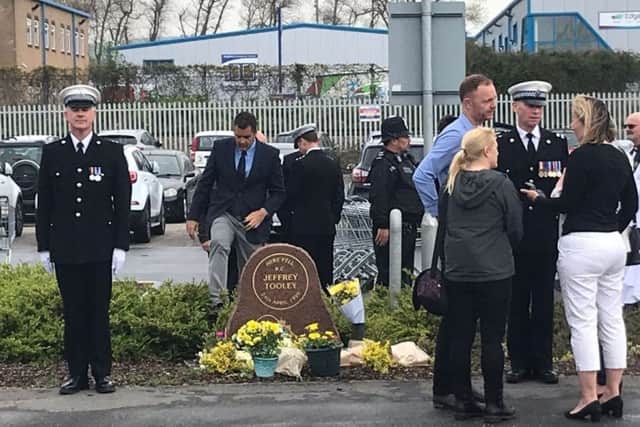 A memorial service was held to remember Sussex Police officer Jeffrey Tooley who was killed in the line of duty. Picture: Sussex Police Federation