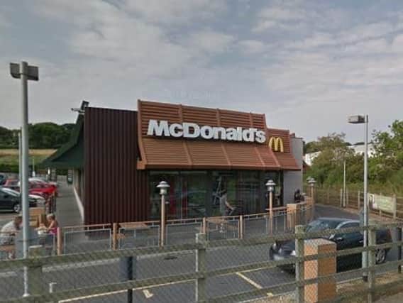The incident happened outside McDonald's in Polegate. Picture: Google Streetview