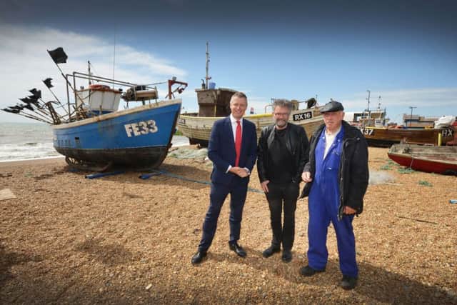 Luke Pollard, the Shadow Fisheries Minister, visits Hastings.

L-R Luke Pollard, Peter Chowney (Leader of Hastings Council) and Paul Joy (Chairman of Hastings Fishermen's Protection Society). SUS-190425-125842001