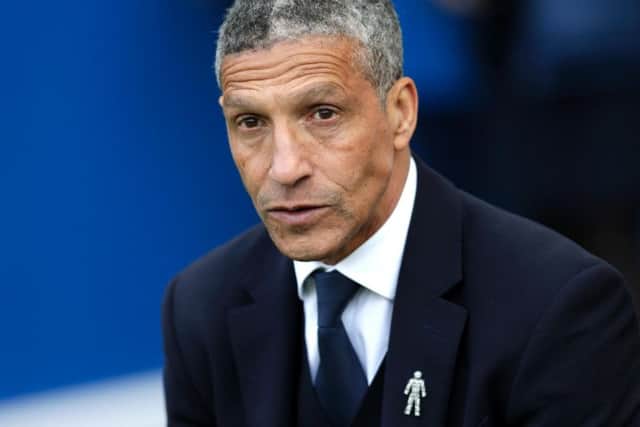 Brighton & Hove Albion boss Chris Hughton. Picture courtesy of Getty Images.