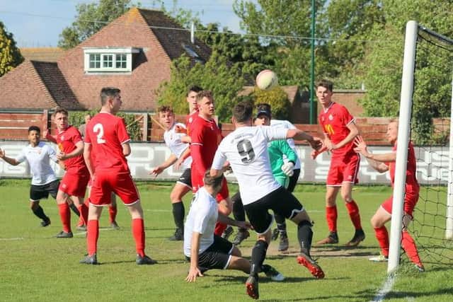 Pagham put Eastbourne United under pressure / Picture by Roger Smith