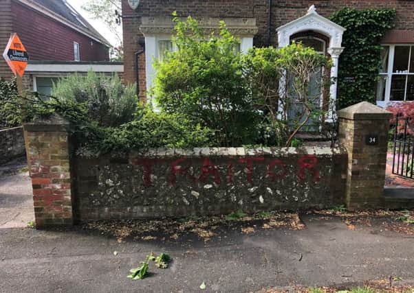 Lewes home targeted by vandals