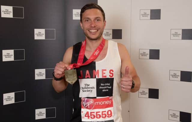 Barns Green dad James Hassett raised thousands at the London marathon for The Children's Society SUS-190430-161614001