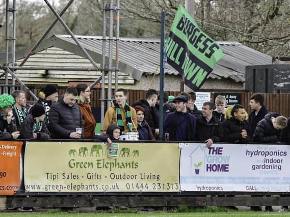 Burgess Hill Town fans at their home game with Leatherhead earlier in the season. Picture by Chris Neal.