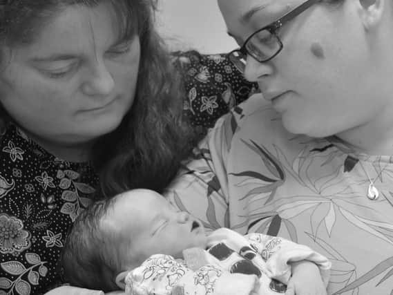 Helen left and Beth with baby Isaac - photographer was Kate Henwood from the charity Remember My Baby