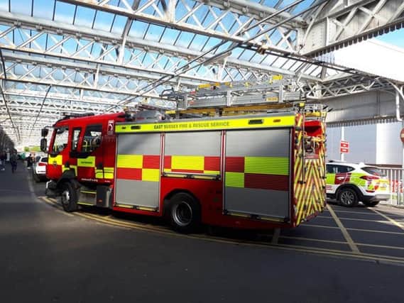Fire crews on scene at Eastbourne railway station SUS-190430-170617001