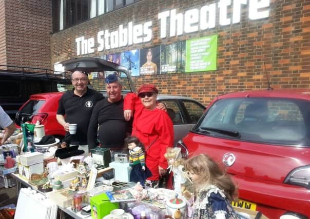 Organiser of the Stables Theatre Car Boot Sale, Annie Edwards and volunteers SUS-170305-161656001