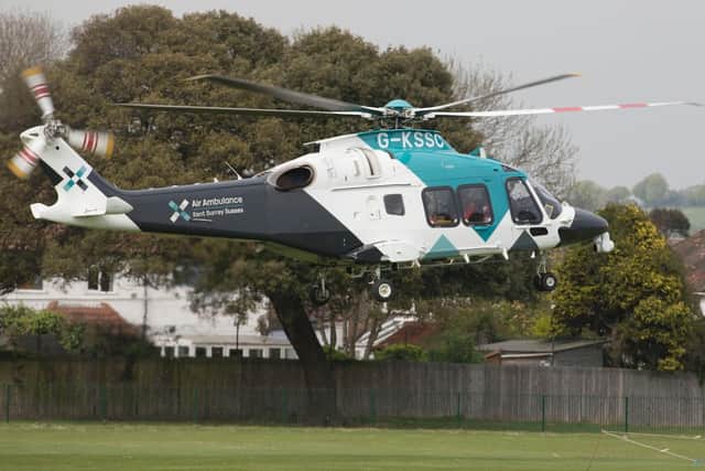 The air ambulance landed at Manor Sports Ground, but was not needed