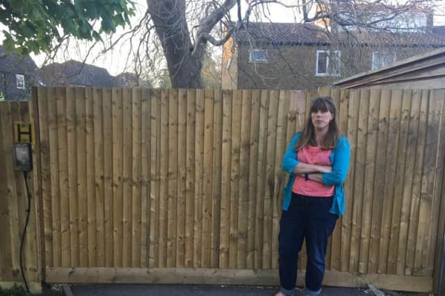 Charlotte Webber and the offending fence