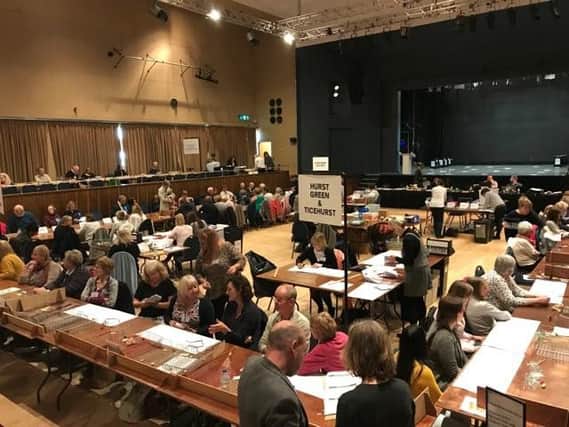 The Rother District Council election count took place in the De La Warr Pavilion