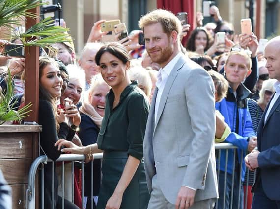 Prince Harry, Duke of Sussex and Meghan, Duchess of Sussex, in Brighton during an official visit to Sussex in October, 2018. (Photo by Tabatha Fireman/Getty Images)