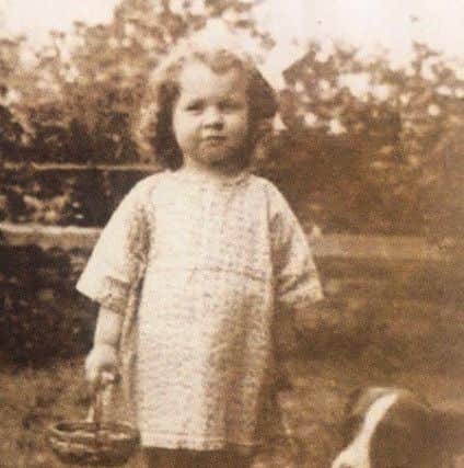 Mary as a young girl on the family farm