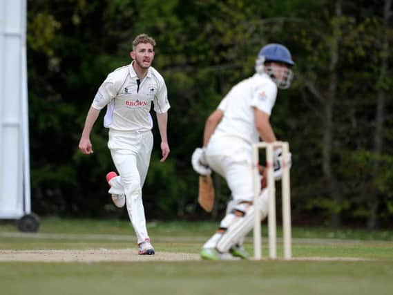 Roffey bowler Alex Collins took a five-for against Brighton & Hove on Saturday. Picture by Steve Robards