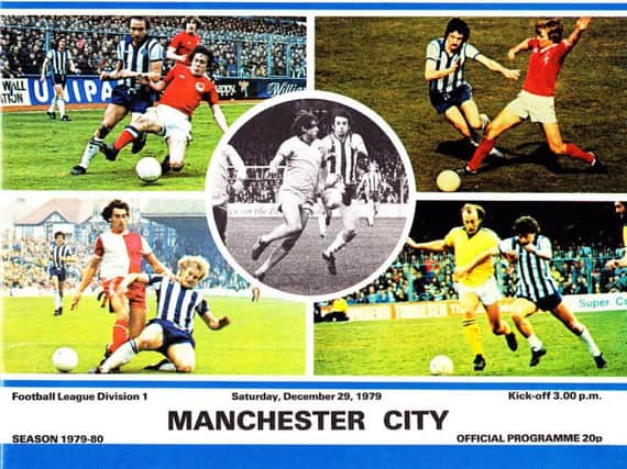 The front cover of the Brighton v Manchester City  programme in 1979