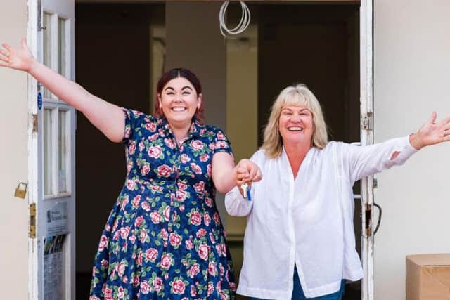 Mum and daughter team, Katy, right, and Georgia Alston, left, are almost ready to open Pinks Parlour in Waterloo Square. Photo: Goble Photography
