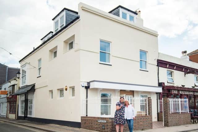 Mum and daughter team, Katy, right, and Georgia Alston, left, are almost ready to open Pinks Parlour in Waterloo Square. Photo: Goble Photography