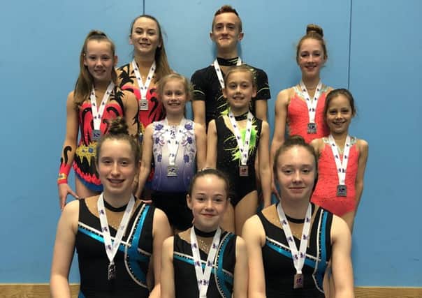 Hollington Gymnastics Club's medallists from the National Qualifiers for Sports Acrobatics