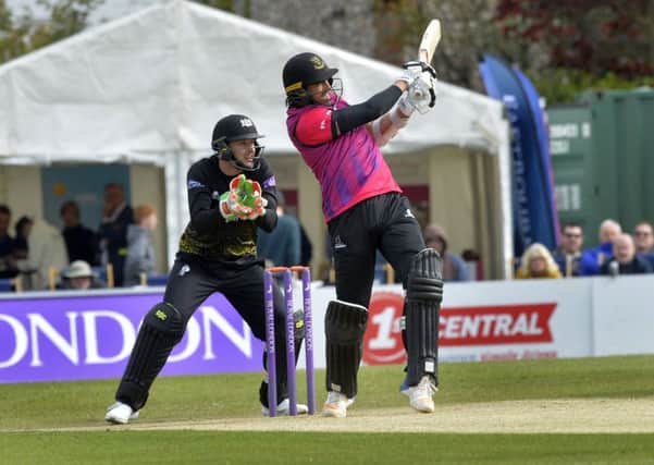 Sussex Sharks V Gloucestershire at The Saffrons 5th May 2019 - David Wiese batting (Photo by Jon Rigby) SUS-190605-123213008