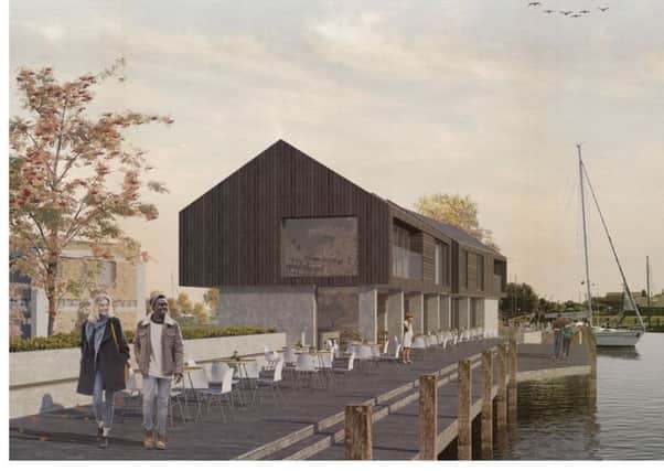 An artists' impression of the development
